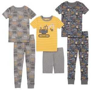 Kids headquarters boys 4 piece pajama set size 7